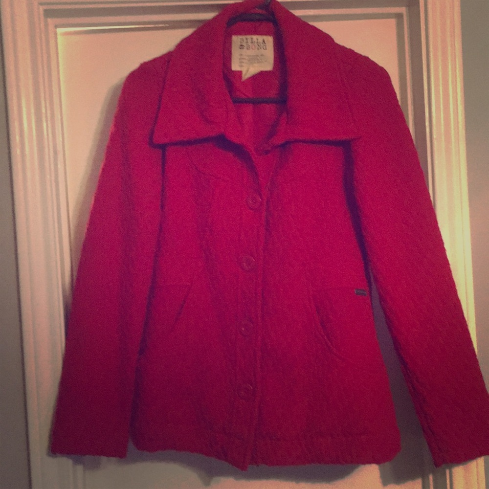 Red Billabong Pea Coat